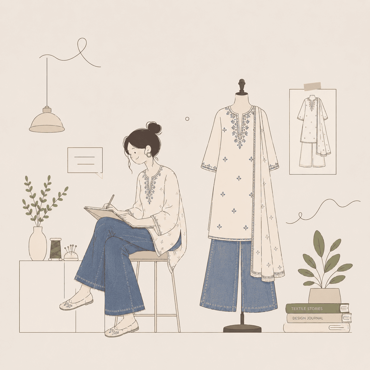 Tailor working